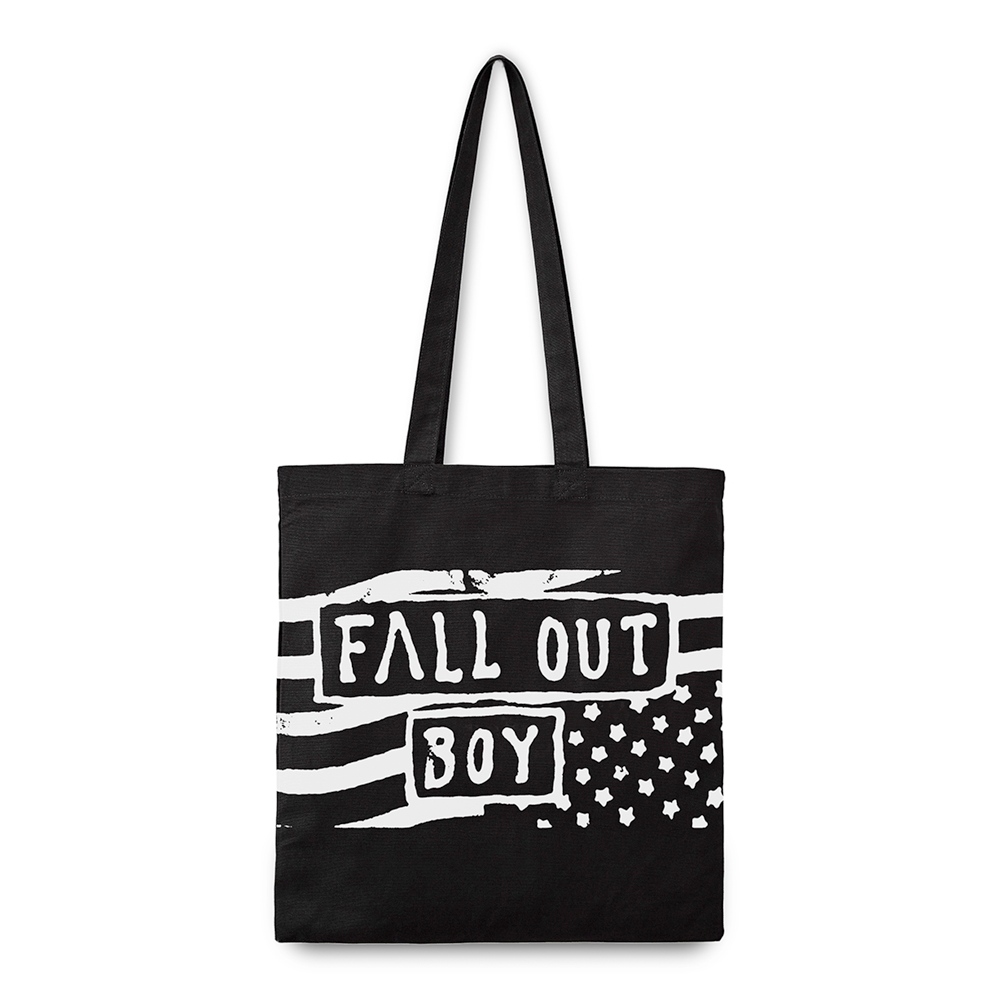 Rocksax Fall Out Boy - Flag Tote bag - Zwart
